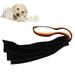 Domqga Dog Tug Bite Toy With Handle Leather Soft Wear Resistant Dog Training Tug Puppy Bite Rag Toys Dog Bite Tug Toy Leather Dog Bite Tug Toy