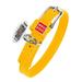 WAUDOG Glamour Plus Soft Leather Dog Collar | Dog Collars for Small Medium Large Dogs Lightweight & Soft Padded Leather Collar with Beautiful Colors | Handmade with Real Genuine Leather - Yellow