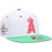 Men's New Era White/Green Los Angeles Angels Watermelon Lolli 59FIFTY Fitted Hat
