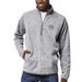 Men's League Collegiate Wear Heather Gray Gonzaga Bulldogs Saranac Raglan Quarter-Zip Jacket