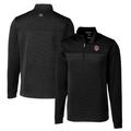 Men's Cutter & Buck Black LSU Tigers Big Tall Traverse Stripe Stretch Quarter-Zip Pullover Top