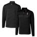 Men's Cutter & Buck Black Washington State Cougars Big Tall Traverse Stripe Stretch Quarter-Zip Pullover Top