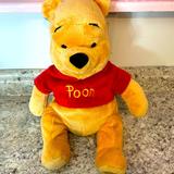 Disney Toys | Disney Winnie The Pooh Plush Stuffed Animal Toy 16" Beanie Plushie Lovey Stuffie | Color: Red/Yellow | Size: One Size