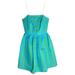 Lilly Pulitzer Dresses | 2000s Lilly Pulitzer Strapless Green And Blue Dress Size 4 | Color: Blue/Green | Size: 4