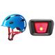 uvex Unisex Jugend OYO Fahrradhelm, Ocean Blue, 50-54 cm & Unisex Plug-in Led Xb048 Finale Visor Fahrradhelm Beleuchtung, red-Black, Einheitsgröße EU