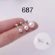 Boucles d'oreilles en acier au titane pour femme fausse perle clous d'oreille pour un sommeil sûr