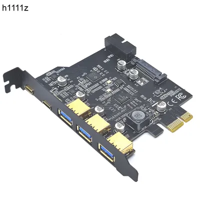 Type C USB 3.2 Gen2 PCIE Carte Hub USB 3.0 PCI Express Carte PCI-E PCI E USB 3 Adaptateur