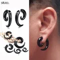 Boucles d'oreilles en forme de corne de taureau et d'escargot pour hommes et femmes bijoux