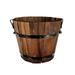 Etereauty Wooden Pot Planter Flower Barrel Outdoor Garden Succulent Plant Wood Plants Planters Round Pots Rustic Decoration Decor