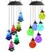MEGAWHEELS Color Changing Wind Chimes Snowman Christmas Tree Decorative Lights Solar Wind Chime for Patio Yard Outside Garden Decor