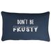 20 Indigo Blue and White Sunbrella Don t Be Frosty Corded Indoor and Outdoor Rectangular Throw Pillow