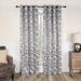 Superior Modern Natural Leaves Blackout Curtain Set of 2 52 x 63 Grey