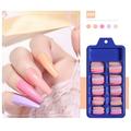 100 Pcs/Box Mixed Color Long Ballet Manicure Artificial Nails Wearable Fake Nail