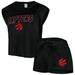 Women's Concepts Sport Black Toronto Raptors Intermission T-Shirt & Shorts Sleep Set