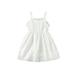 Gwiyeopda Toddler Baby Girls Spaghetti Straps Lace Floral Dress Sleeveless Tutu Ruffles A-Line Sundress