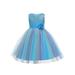 Peyakidsaa Kids Girls Princess Dresses Lace Flower Sleeveless Formal Party Evening Dress 3-10 Years