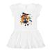 Inktastic Halloween Candy Corn Witch with Pumpkins Girls Toddler Dress