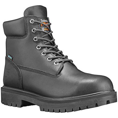 Timberland PRO 6" Direct Attach Men's Size 13 Wide Width Black Steel Toe Non-Slip Leather Boot STMA1W52