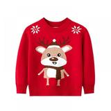 BULLPIANO 1-6 Years Toddler Kids Baby Girl Christmas Sweater Crewneck Knit Cute Sweaters Pullover Sweatshirt Top Fall Winter Clothes