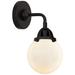Nouveau 2 Beacon 6" LED Sconce - Matte Black Finish - Matte White Shad