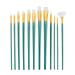 Royal & Langnickel - 12pc Zip N Close Assorted Long Handle Artist Paint Brush Set - White Taklon 1