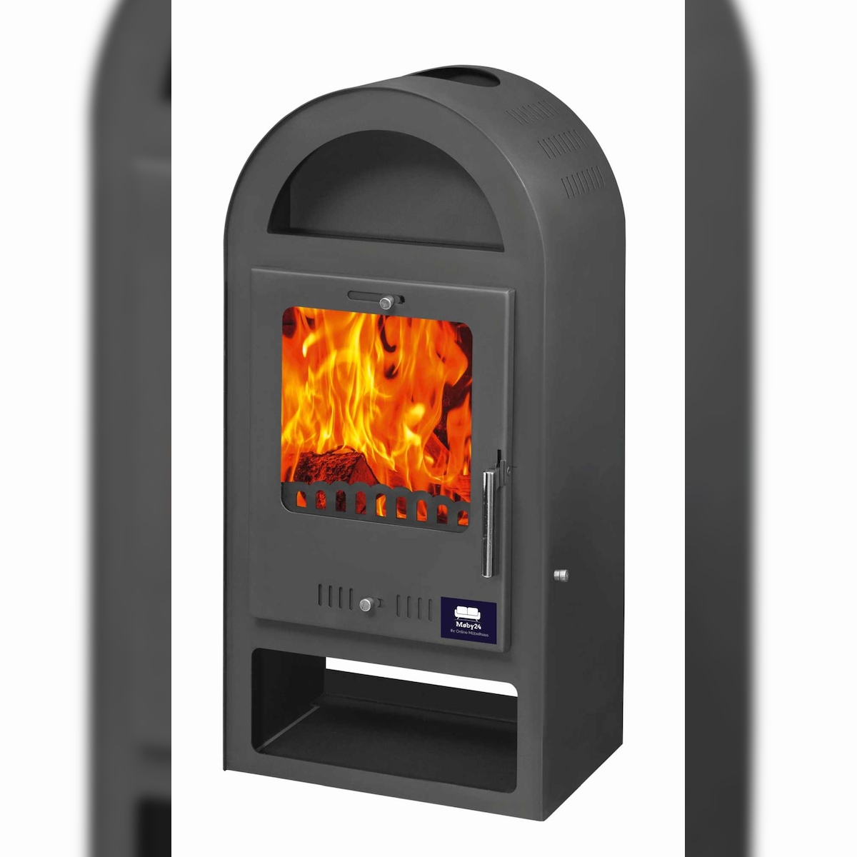 moeby24 Kamin Ofen Kaminofen Anthrazit 7,8 KW Klassik BimSchV2 EEK A Image