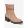 Extra Wide Width Women's Baina Bootie by Bella Vita in Almond Suede Leather (Size 8 WW)