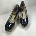 Michael Kors Shoes | Michael Kors Patent Leather Peep Toe Wedge Size 8.5 M | Color: Blue/Tan | Size: 8.5