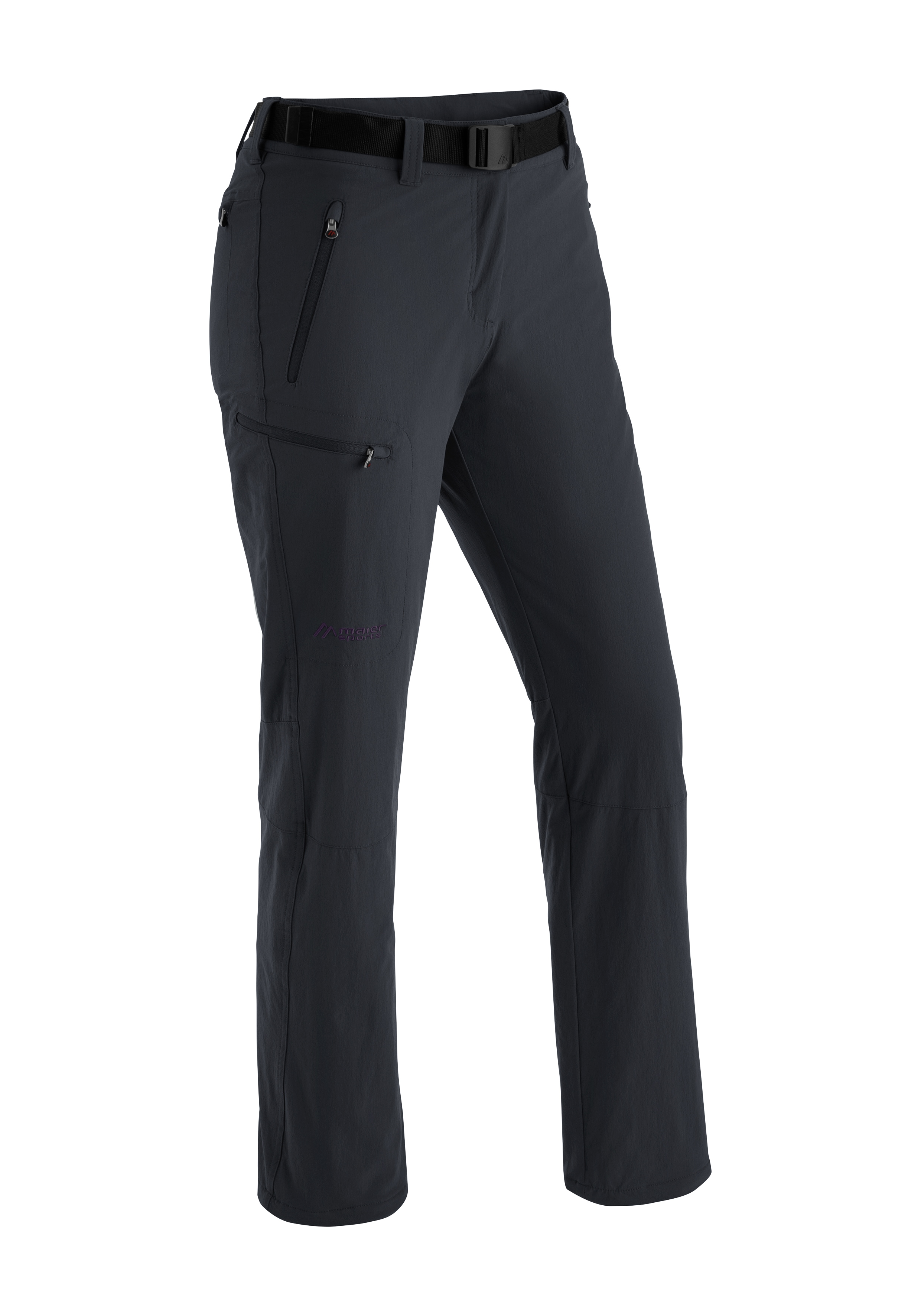 Funktionshose MAIER SPORTS "Rechberg Therm", Damen, Gr. 50, Normalgrößen, schwarz, 90% Polyamid, 10% Elasthan, Hosen, Wattierte Winter Outdoorhose, elastisch Image