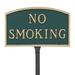 Montague Metal Products Inc. Small Arch No Smoking Statement Plaque Sign w/ Lawn Stake Metal | 5.5 H x 9 W x 0.25 D in | Wayfair SP-9sm-LS-HGG