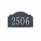 Montague Metal Products Inc. Petite 1-Line Wall Address Plaque Metal | 4.5 H x 7.15 W x 0.32 D in | Wayfair PCS-60P-BS-W