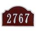 Montague Metal Products Inc. Petite 1-Line Wall Address Plaque Metal | 4.5 H x 7.15 W x 0.32 D in | Wayfair PCS-60P-SIB-W