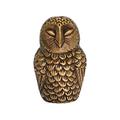 Ivyline Owl Shaped Candle Holder in Antique Brass - Cast Aluminium Candlestick - Indoor Tabletop Cosy Home Decor - H14.5 x W7.5 cm