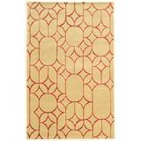 Riverbay Furniture 2 x 3 Hand Tufted Rug in Ivory and Coral