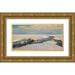 Julian Falat 14x9 Gold Ornate Wood Frame and Double Matted Museum Art Print Titled - Winter Landscape (1915)