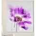 Design Art Beautiful Purple Rose Watercolor Painting Print on Wrapped Canvas