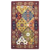 Wool Multi Color Rug 3 X 5 Persian Hand Tufted Bakhtiari Oriental Small Carpet