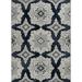 Home Dynamix Tremont Salem Transitional Medallion Area Rug Navy Blue/Ivory 21 x35