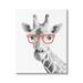 Stupell Industries Monochrome Giraffe Portrait Wearing Red Glasses Design 16 x 20 Design by Annalisa Latella