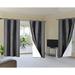 (#72) 1 Panel Charcoal Solid Thermal Foam Lined Blackout Heavy Thick Window Curtain Drapes Bronze Grommets 108 Length