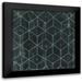 Tava Studios 12x12 Black Modern Framed Museum Art Print Titled - Geometric V