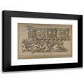 Circle of Perino del Vaga 24x17 Black Modern Framed Museum Art Print Titled - Design for a Festival Float or Barge (ca. 1530-40)