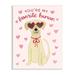 Stupell Industries Favorite Human Dog Pink Hearts Wearing Sunglasses Paintings Unframed Art Print Wall Art 13x19 by Heather Strianese