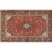 Ahgly Company Indoor Rectangle Traditional Saffron Red Persian Area Rugs 5 x 8