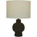 CosmoLiving by Cosmopolitan 13 W 22 H Ceramic Modern Table Lamp Black 1-Piece