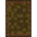 Milliken Innovations Area Rug KIRALA OLIVE Kirala Olive Checkered Blocks 5 4 x 7 8 Rectangle