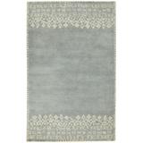 Grey Wool Rug 5 X 8 Modern Hand Tufted Scandinavian Lace Room Size Carpet