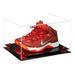 Deluxe Clear Acrylic Basketball Shoe Pair Display Case with Red Risers (A082-RR)