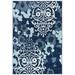 SAFAVIEH Adirondack Hortense Floral Area Rug Navy/Aqua 5 5 x 7 7