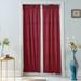 2 Panels Elegant French Door Curtains Solid Color Blackout Heat Insulation Curtains Home Living Room Vintage Window Curtains wine red 137x102cm